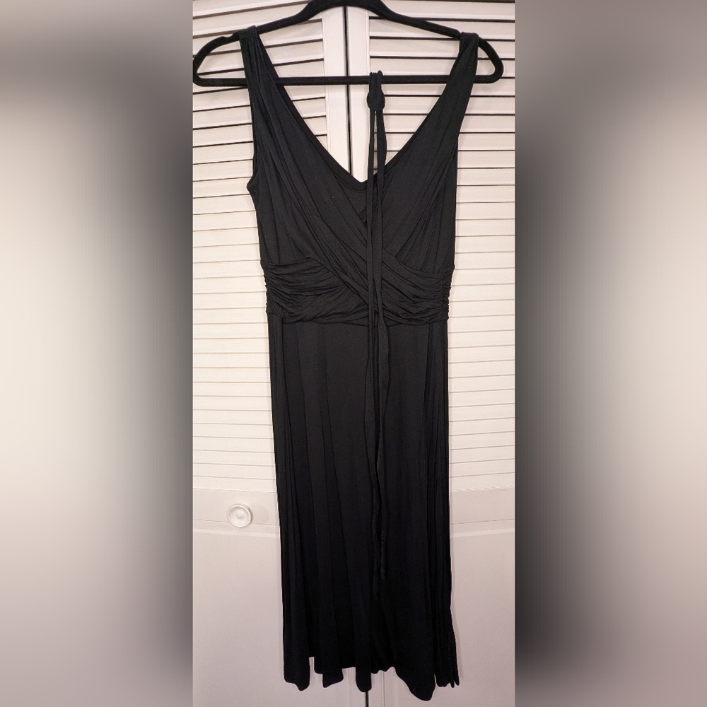 Anne Taylor Loft Elegant Little Black Sleeveless Jersey Dress Size 6